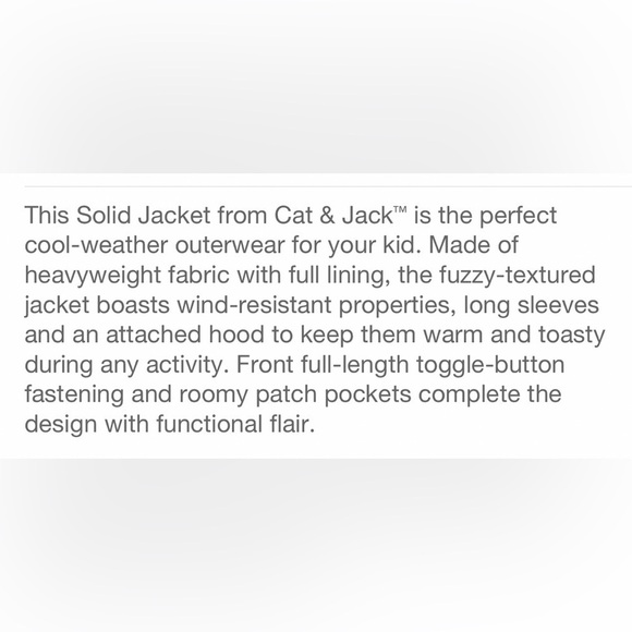 Boys' Solid Jacket With Hood - Cat & Jack™ Navy Blue Size XL - Picture 5 of 9